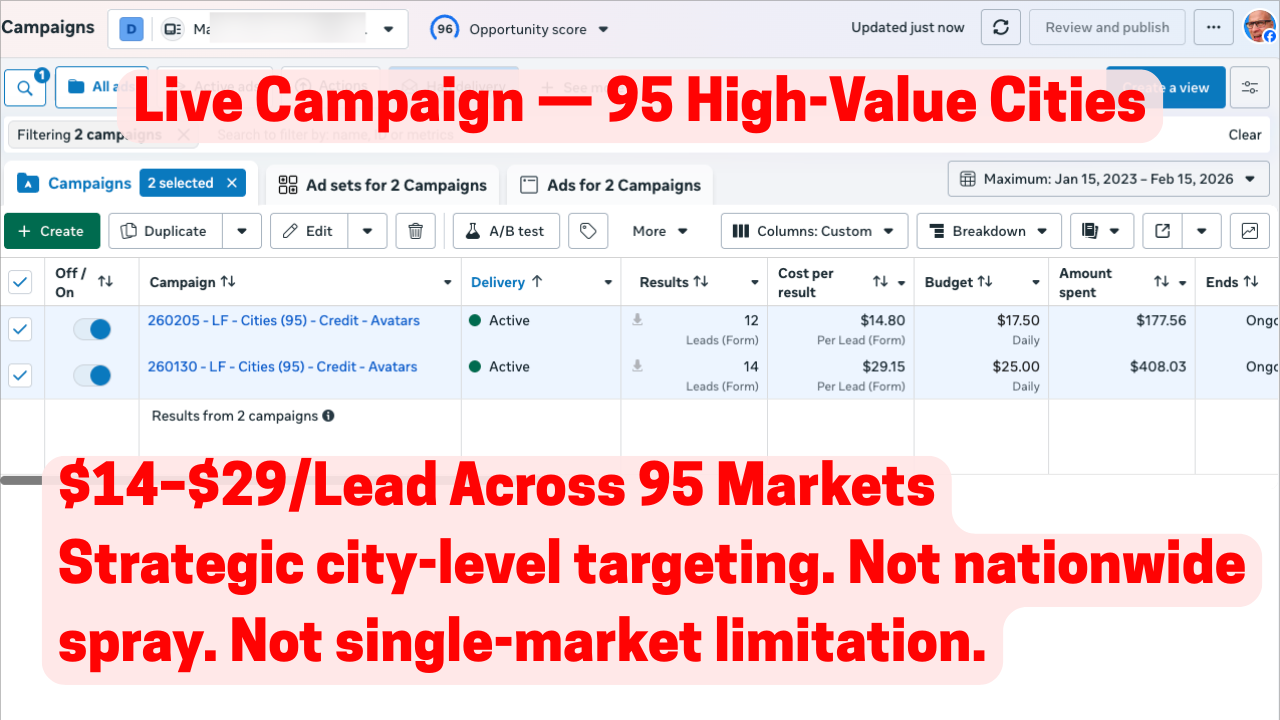 95 cities campaign results